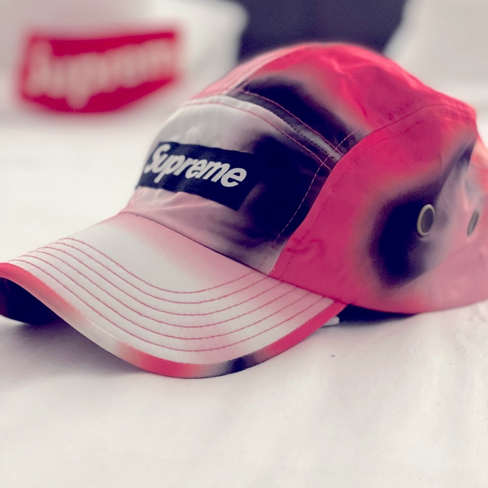 Authentic Supreme Hot pink Black and White reflective Ball Cap